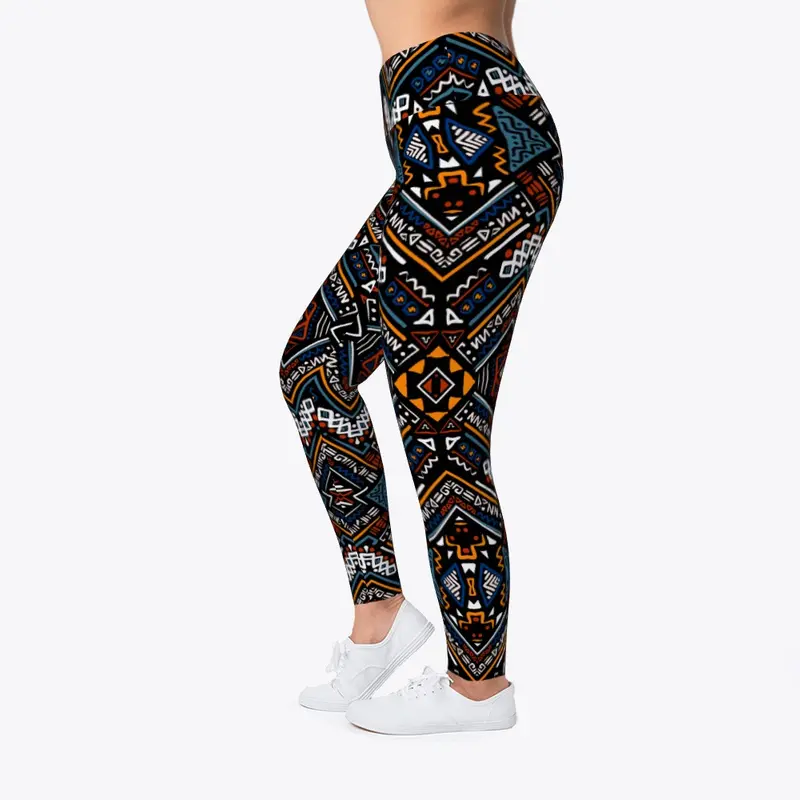 African Kente Print v2 leggings